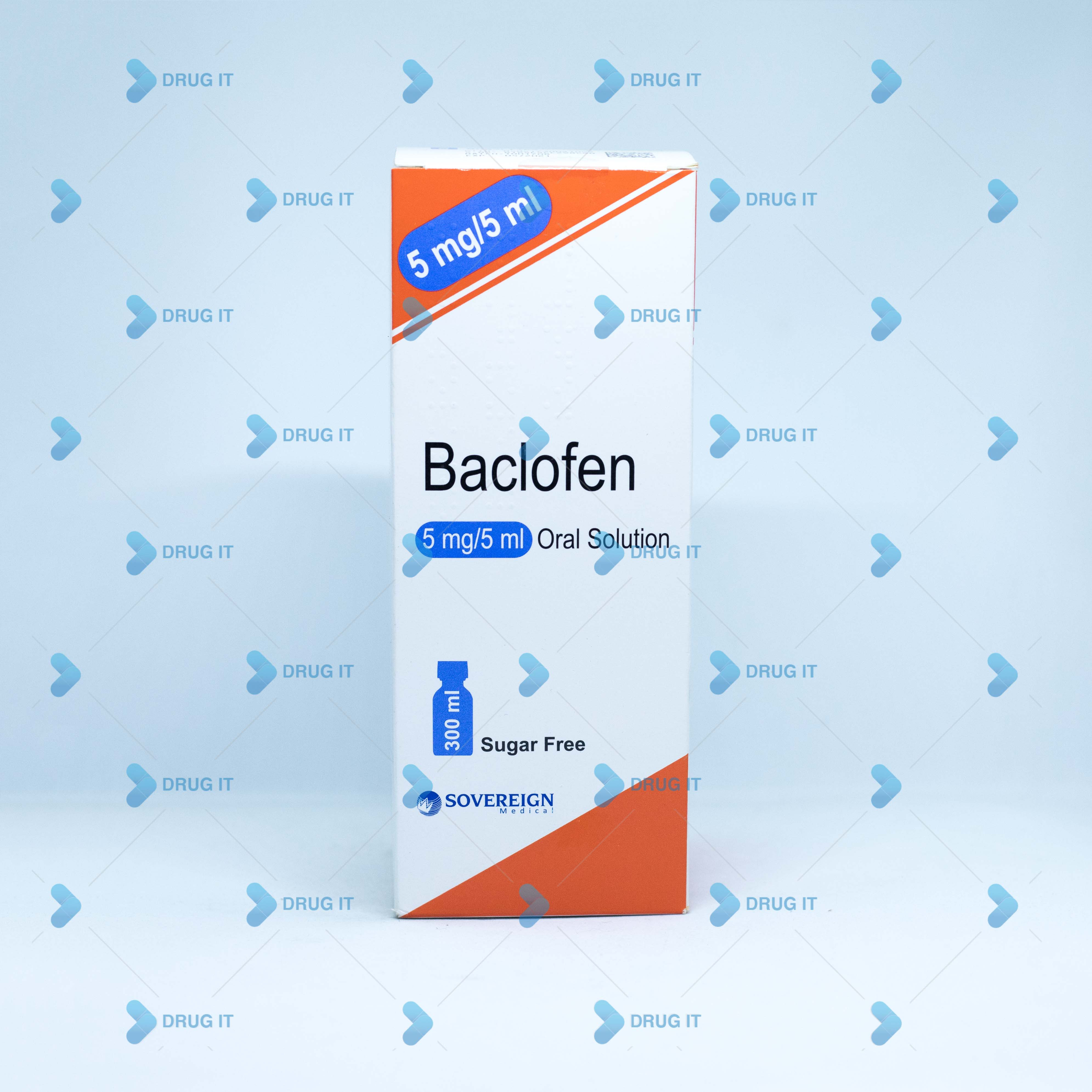 Baclofen 5mg/5ml Oral solution (300ml) by Sovereign Medical Ltd